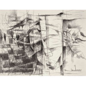 A. S. Rind, 24 x 34 Inch, Charcoal On Paper, Figurative Painting, AC-ASR-752